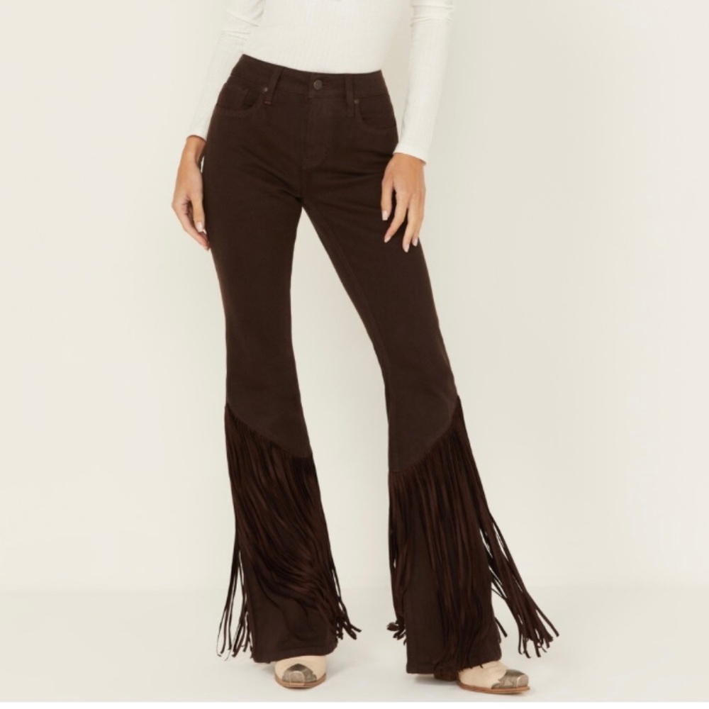 Idyllwind Dark Brown Fringe Boot Cut Jeans